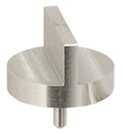 Double 90 degree angled SEM pin stub Ø25.4mm diameter standard pin, aluminium